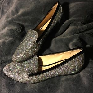 J Crew Glitter Sample Loafer Shoes